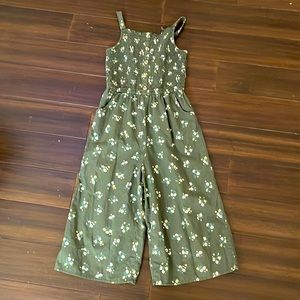 Justice green ribbed jumpsuit